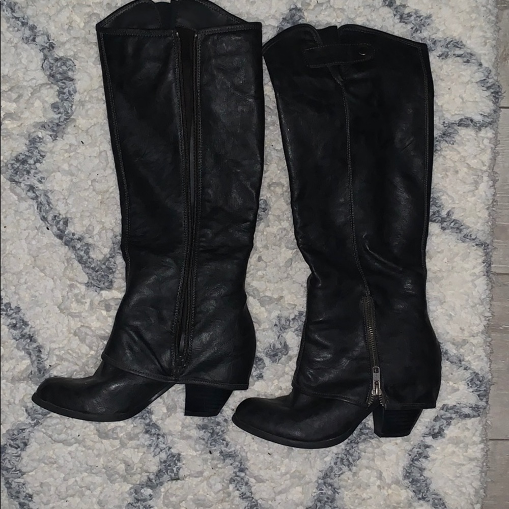 Tall Black Fergalicious boots size 7